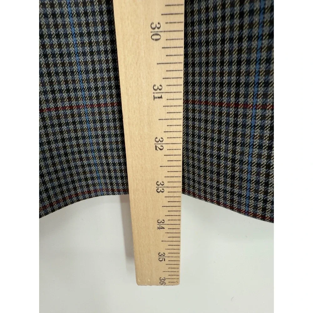 Joseph Abboud Sport Coat Mens 44L Blue Gray Check Wool Blazer Jacket Made USA - Picture 8 of 11